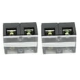 2 Pcs Terminal Block Dual Rows 60A 600V Compact Terminal Block Barrier