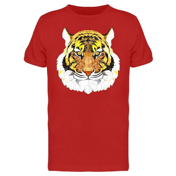 Low Polygon Tiger T-Shirt Men -Image by Shutterstock, Male Small