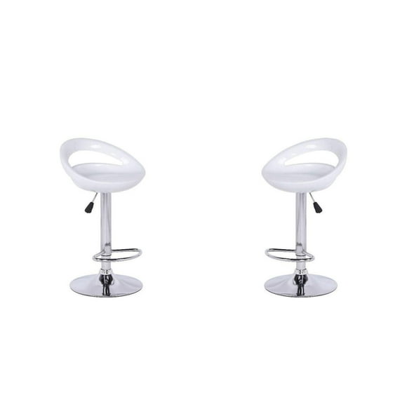 Heavenly Collection White Plastic Adjustable Stool