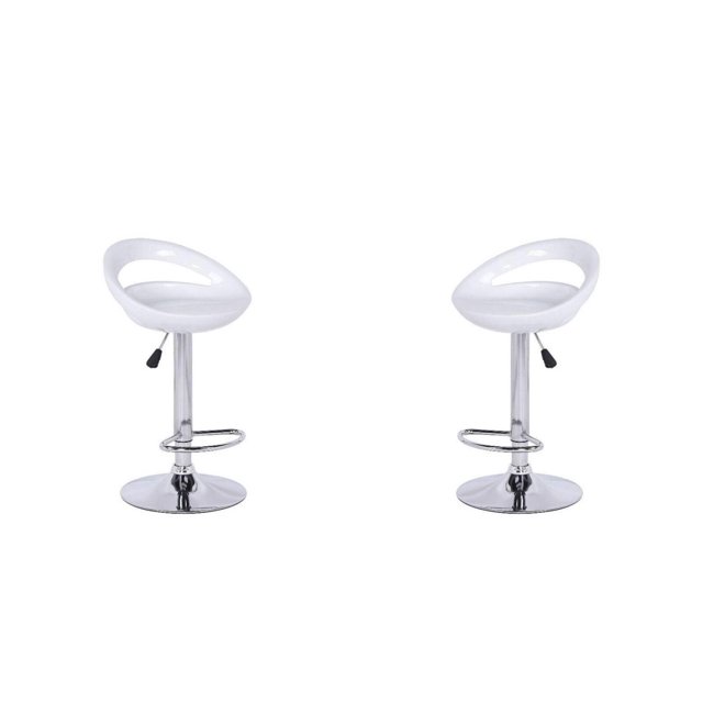 Heavenly Collection White Plastic Adjustable Stool