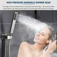 thumbnail image 3 of Zovajonia Shower System 12 Inches LED Shower Faucet Set, Rain Shower Head with Handheld Spray Bathroom Wall Mount Shower Fixtures Brushed Nickel, 3 of 11