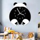 thumbnail image 3 of Cartoon Panda Wall Clock Silent Funny Animal Hanging Art For Time Clocks For Children Bedroom Nursery Room Decoration, 3 of 5