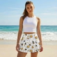 thumbnail image 5 of Xoenoiee Bee Daisy Print Athletic Skirts for Women Pleated Tennis Skort with Pockets Mini Pickleball Skirt Stretchy Sports Skirts, XL, 5 of 7
