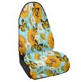 thumbnail image 2 of Chririnla Sunflower Daisy Butterfly Print Terry Cloth Car Seat Cover Cooling Car Seat Cover Protector, Sweating, Suitable for Truck Seat Van, Fit for Sedans Trucks Cars, 2 of 7