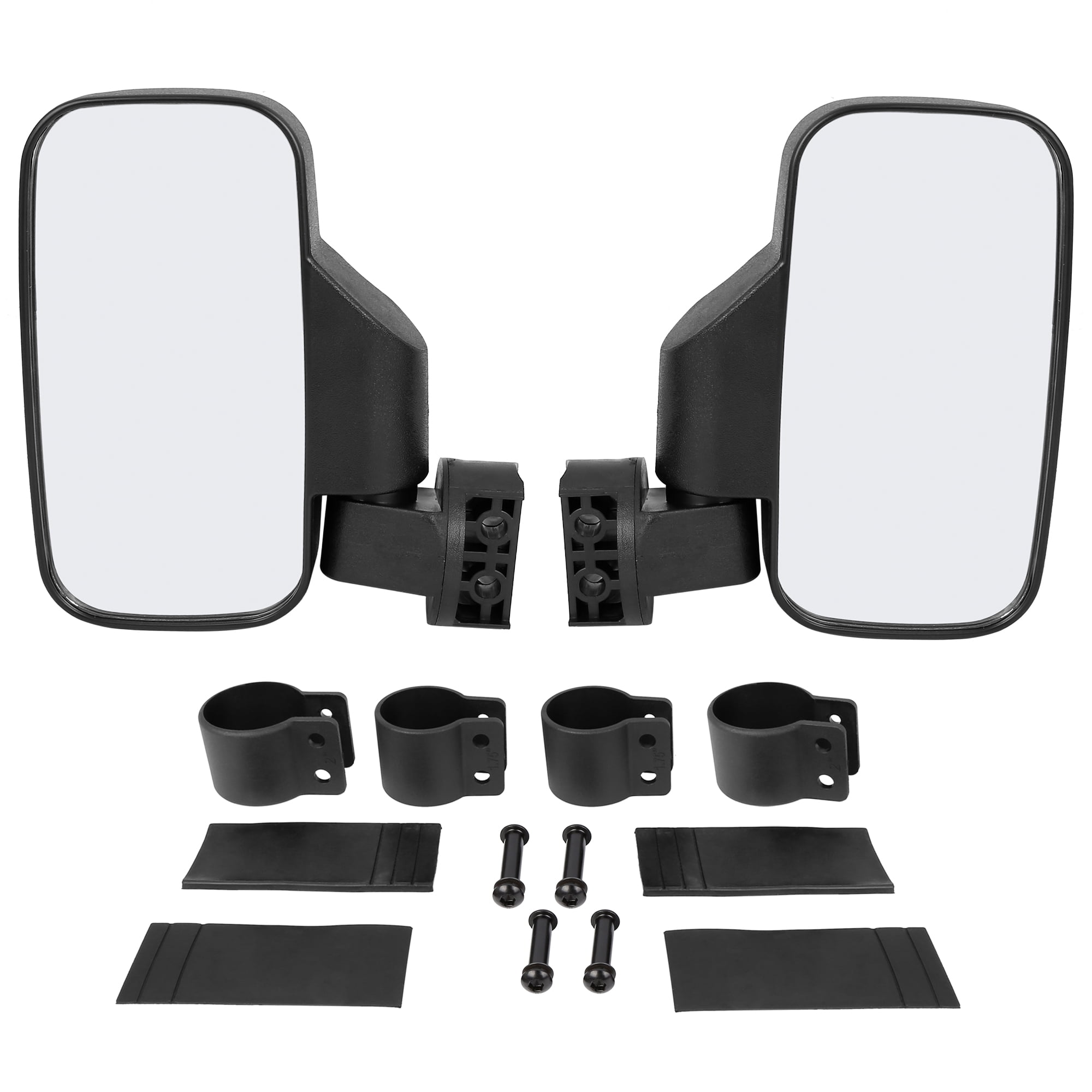 UTV Side Mirrors Set with 1.75 & 2 Roll Cage Bar,WATERWICH Adjustable High-Definition Universal for UTV Side Rear View Mirror 