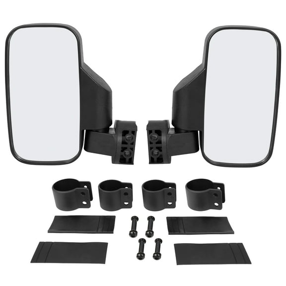 Unique Bargains 2 Set 1.75" 2" Round Roll Cage 7.09" UTV Rear View Side Mirror for Can-Am