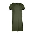 thumbnail image 2 of Besolor Mens Short Sleeve Nightshirts Casual V Neck Pajamas Sleep Shirts Loose Nightgown Comfy Sleepwear, 2 of 6