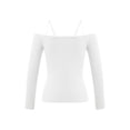 thumbnail image 3 of hirigin Women Knitting Crop Tops, Long Sleeve Ribbed Solid Color V-neck Spaghetti Strap Camisole Vest, 3 of 9