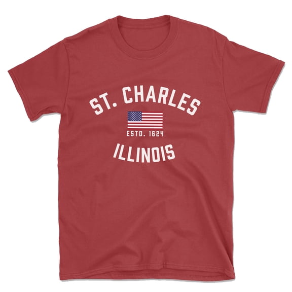 St. Charles Illinois Patriot Men's Cotton T-Shirt