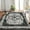black, variant on Floral Area Rug, Washable Non-Slip Low-Pile Rug for Living Room and Kitchen