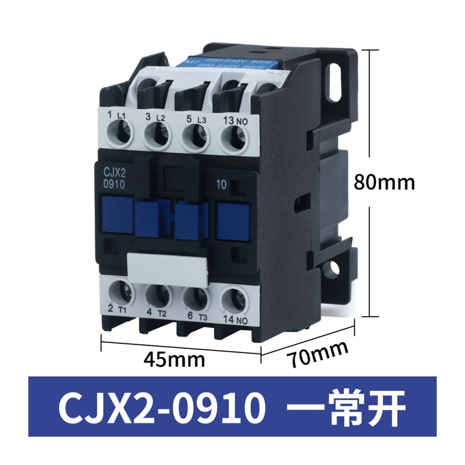 CJX2-0910 1NO Din Rail Magnetic AC Contactor 9A Coil Voltage 200 ,Replace Most