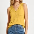 thumbnail image 5 of Admvng Women's Tank Tops V-Neck Button Stretch Sleeveless Everyday Blouses, 5 of 5