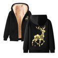 thumbnail image 2 of Christmas Heavyweight Zip Up Hoodies for Women 2025 Long Sleeve Reindeer Graphic Hooded Sweatshirt with Pockets Jacket Coat, 2 of 4