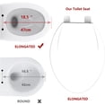 thumbnail image 2 of Qinaqin 19 inch Blanco Elongated Toilet Seat con Quiet Slow Close de Profundidadsign Bumpers that Never Loosen y are Easily Removed Simple Installation, 2 of 6
