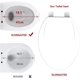 thumbnail image 4 of 19 - pulgada blanca elongated toilet seat con quiet slow - close design, bumpers that never loosen y are easily removed, simple installation, 4 of 6