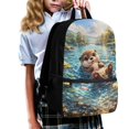 thumbnail image 3 of Yuyamidu Cute Otter Scenery Children's Backpack for School Girls, Lightweight Bookbag with Multiple Pockets for Primary Students Daily Use Travel Outings, 3 of 6
