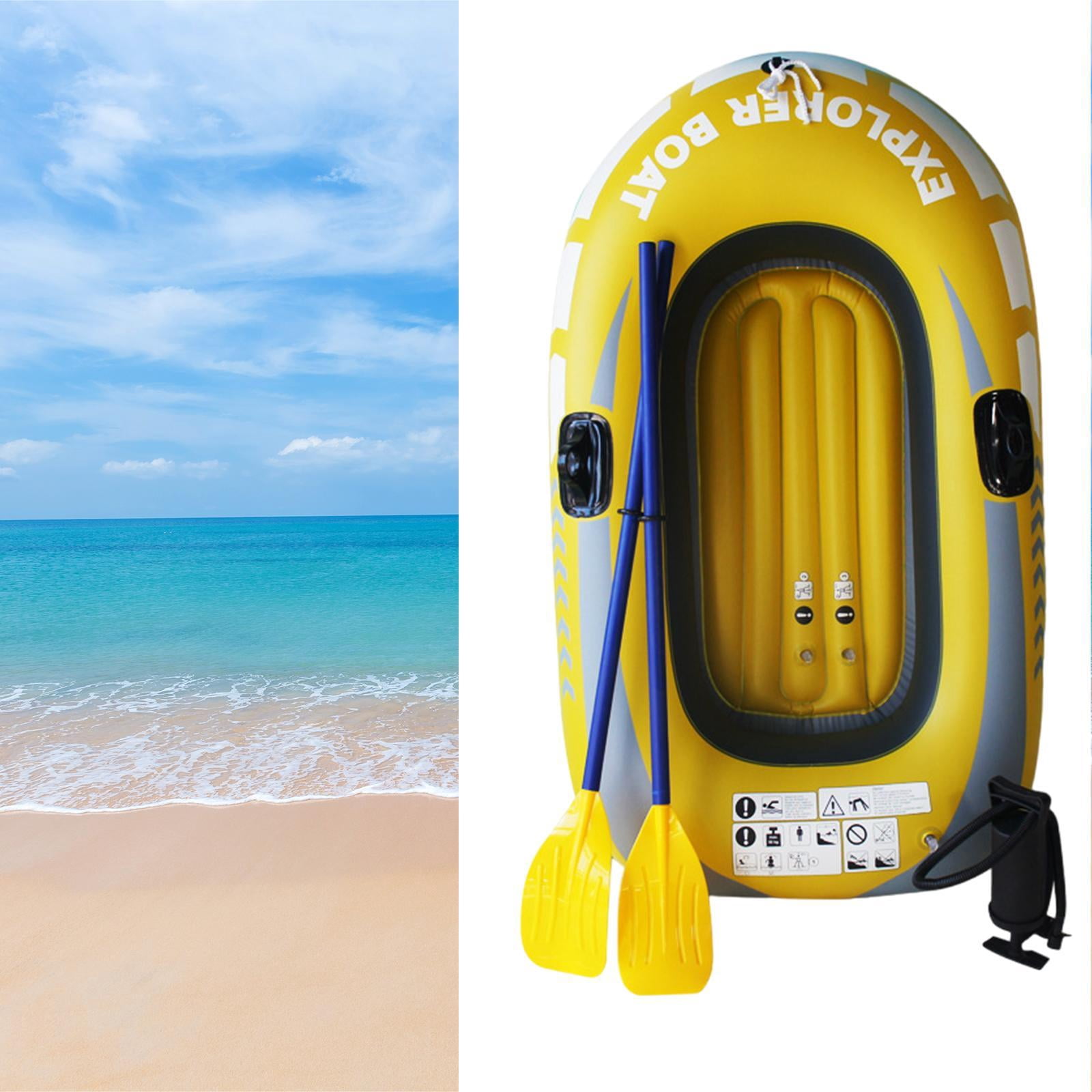 Kayak Gonflable 2 Places Pour Pêche Et Loisirs - PVC Robuste, Avec 2 Supports De Pagaie, Taille M (100x175 Cm) - 8