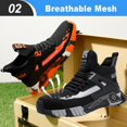thumbnail image 3 of Zapatos de seguridad laboral con punta de acero GUYISASH para hombre de corte medio, 3 of 7