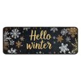 thumbnail image 1 of Kitchen Rug Set of 2 Non Slip Christmas Kitchen Mats for Floor,Merry Christmas Hello Winter Snowflake Rugs for Kitchen Floor for Bathroom,Room Cooking (47x17+30x17 Inches), 1 of 6