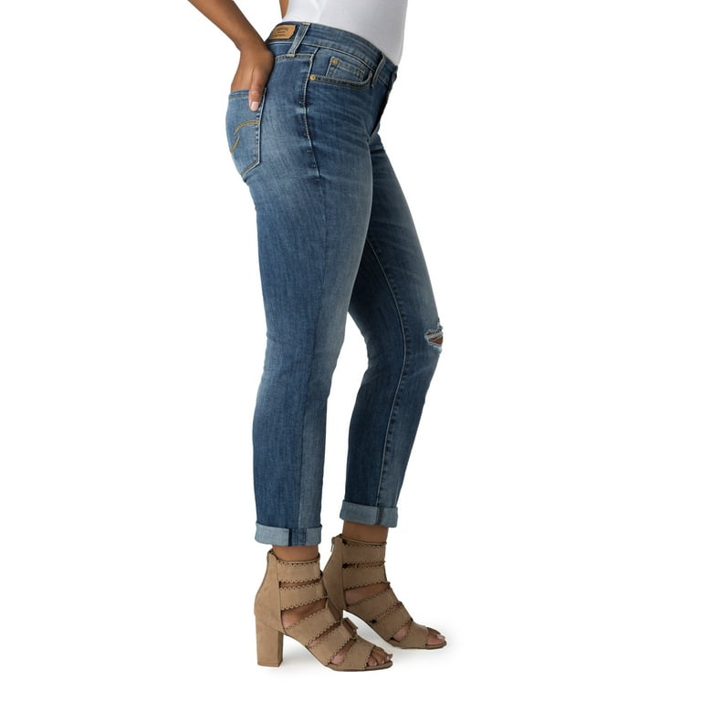 Signature by Levi Strauss Co. Women s Mid Rise Slim Cuffed Jeans Walmart