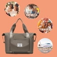 thumbnail image 1 of Totalizador Totalizador Bolso de viaje Bolso de deporte plegable de gran capacidad Bolso impermeable para mujer (Caqui), 1 of 5