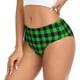 thumbnail image 2 of Fotbe Buffalo Plaid Green Black Calzones Estampados para Mujer – Ropa Interior de Algodón, Cómoda, Suave y Elástica-3X-Large, 2 of 6