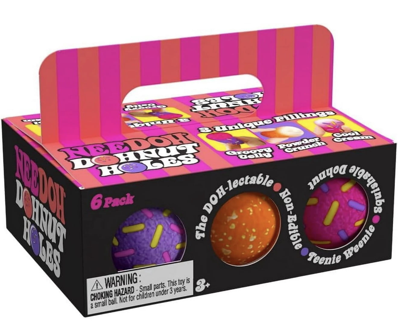 NeeDoh Dohnut Holes Small Stress Ball 6-Pack