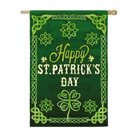 Evergreen Suede House Flag - St. Patrick's Celtic