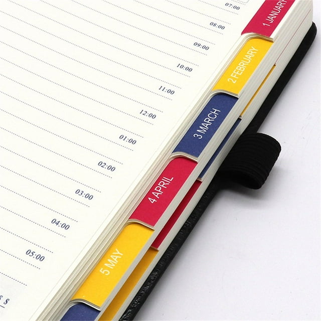 January to December 2023 Planner School Spiral Planner Notebook with Tabs Bookmark Notes Pocket Pink