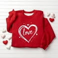 thumbnail image 5 of YUNAFFT Valentine Print Round Neck Long Sleeve Soft Stretch Casual Sweatshirt for Women, 5 of 6