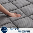 thumbnail image 4 of decorUhome Quilted Fitted King Mattress Pad, Elastic Mattress Topper, Cooling Soft Mattress Cover Stretches up to 21” Deep, Machine Washable Mattress Protector (78x80 inch, Dark Grey), 4 of 10