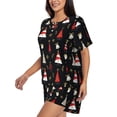 thumbnail image 2 of Lsque Christmas Tree and Gold Socks Women's Short-Sleeved Pajama Set - 2 Piece Soft and Lightweight Sleepwear Set-4X-Large, 2 of 9