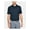 Navy, variant on Mens Playoff Black Heather Short Sleeve Moisture Wicking Polo S