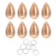 thumbnail image 1 of Cristal Cuenta Cortina, 12uds 38mm Lágrima Colgante Lámpara para Candelabros Partes Ventana Luz Mantel Bricolaje Artesanía Confección Decoración, Marrón Unique Bargains cortinas de baño, 1 of 5