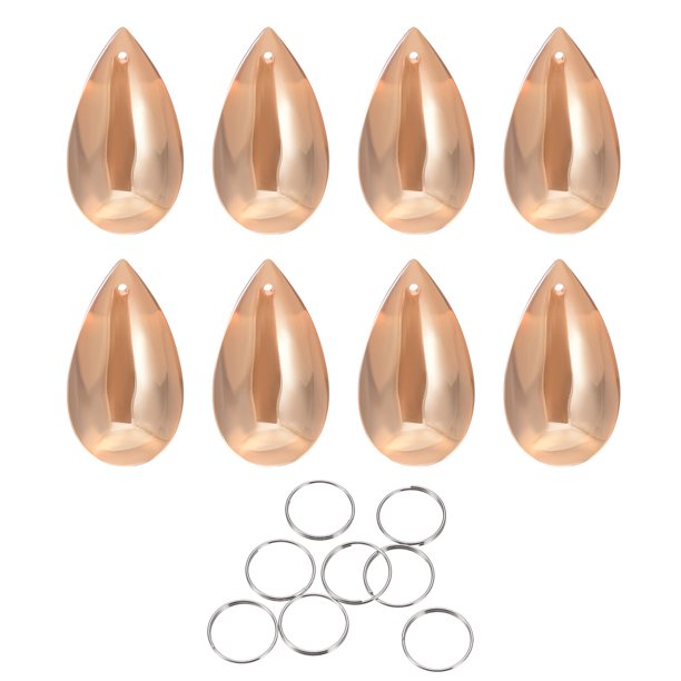 Cristal Cuenta Cortina, 12uds 38mm Lágrima Colgante Lámpara para Candelabros Partes Ventana Luz Mantel Bricolaje Artesanía Confección Decoración, Marrón Unique Bargains cortinas de baño