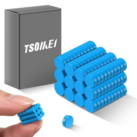 

TSOMEI Mini Magnets 3x1mm Miniature Magnets Small Round Magnets for Crafts DIY Science Whiteboard Office and Photo Tiny Refrigerator Magnets 120Pcs Little Magnets Blue