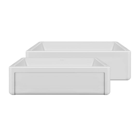 Whitehaus Collection 36" Reversible Single Bowl Fireclay Kitchen Sink