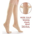 thumbnail image 3 of G&Y 9 Pares de Pantimedias hasta la Rodilla con Puntera Reforzada - Medias de Nailon 20D para Mujer, Calcetines Nude, 3 of 6