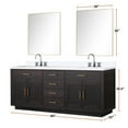 thumbnail image 6 of Abbey 80 in W Black Oak Double Vanity, Cultured Marble Top and Faucet Set, 6 of 11