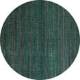 thumbnail image 1 of Ahgly Company Indoor Round Abstract Light Blue Modern Area Rugs, 6' Round, 1 of 4