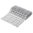 thumbnail image 6 of HOMYL 2x1 Yard 16 Rows Flower Diamond Mesh Wrap Rhinestone Ribbon Wedding Decoration 3 Pcs, 6 of 8