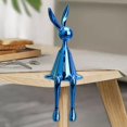 thumbnail image 3 of kurtrusly Sitting Rabbit Ornament Bunny Figurine for Bookshelf Living Room Bedroom Blue S 1Set, 3 of 6