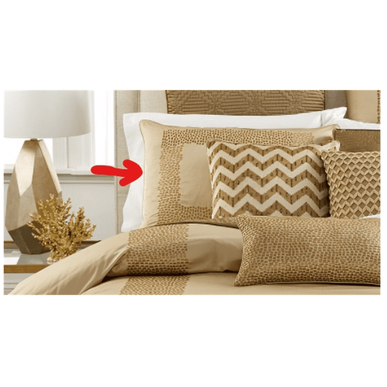 Hotel Collection Mosaic Embroidered Cotton Blend Pillow Sham STANDARD Gold Walmart