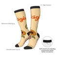 thumbnail image 5 of Picia Women Crew Soft Moisture-wicking Socks Gnomes Happy Thanksgiving Pattern Design Cotton Socks, One Size fit All, 5 of 9