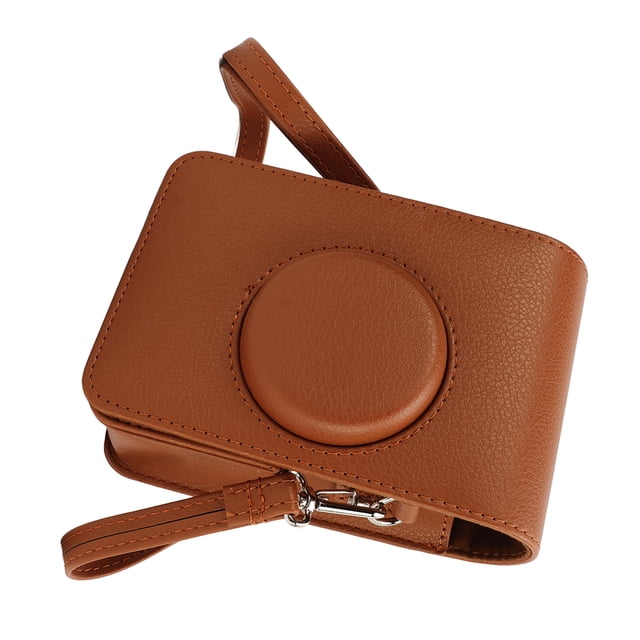Bolso Para Cámara Retro Funda De Cuero PU Correa Ajustable Suave