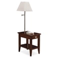 thumbnail image 3 of Leick Table d'Appoint Laurent en Étain avec Lampe en Cerisier Chocolat, 3 of 11