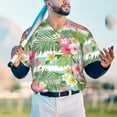 thumbnail image 4 of Fotbe Tropical Flamingo Baseball Jersey Shirt for Men and Women, Casual Short Sleeves Button Down T-Shirt-XX-Large, 4 of 9