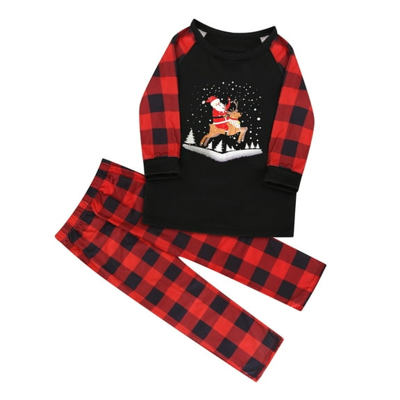 Munlar Robes For Women,Christmas Loungewear For Family,Matching Family Christmas Pajamas Set Christmas Pjs For Family Set Red Plaid Top And Long Pants Sleepwear Sets