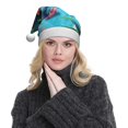thumbnail image 5 of Fotbe Tropical Poolside Relaxation for Christmas Hat, Santa Hat Xmas Holiday Hat Comfort Christmas New Year Festive Party Supplies for Men Women, 5 of 6