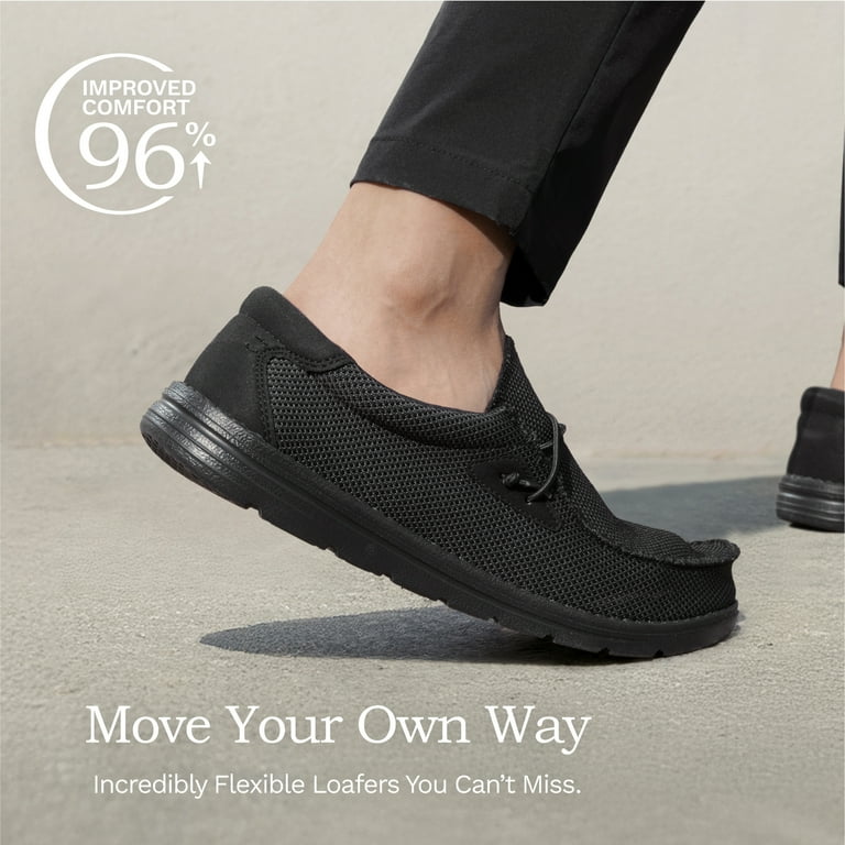 〽️Men\'s Black Bruno Marc Arch Support Casual Loafers Comfortable Boat Shoes Amazon.com | Bruno Marc Men main image 4